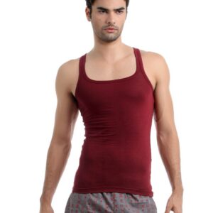 Chromozome Men Maroon Innerwear Vest
