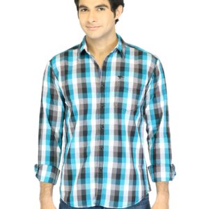Highlander Men Check Blue Shirt