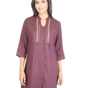 W Women Maroon Tunic