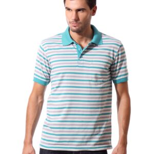 John Players Men Striped Blue T-shirt