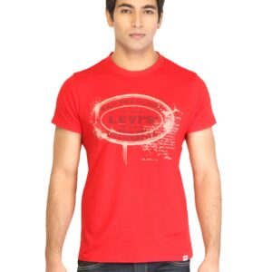 Levi's Men Printed Red Tshirts