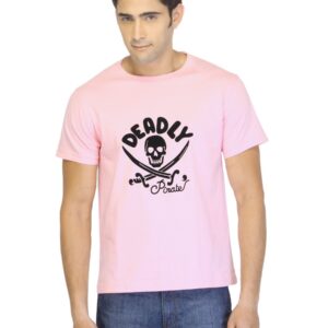 Myntra Men Deadly Pirate Pink T-shirt