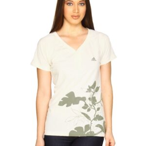 ADIDAS Women Graphic White T-shirt