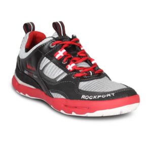 Rockport Men's Hydro Sail Black Silver Red Shoe