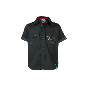 Palm Tree Kids Boys Solid Black Shirts