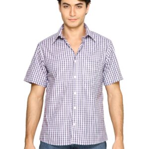 Indigo Nation Men Checks Shirt Purple Shirts