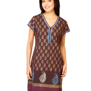 Diva Women Printed Brown Kurta