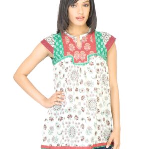 BIBA OUTLET Women Printed Off White Kurti