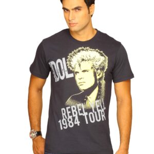 Billy Idol  Men's Crew Navy T-shirt