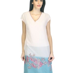 W Women Printed Pink Kurta