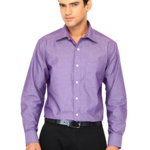 John Miller Men Solid Purple Shirts