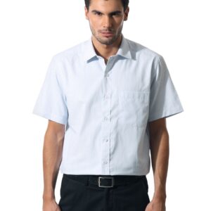 John Players Men Blue Striped Shirt