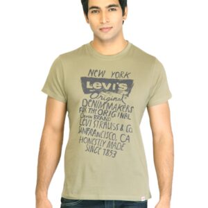 Levi's Men Printed Olive Tshirts
