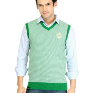 Puma Men Knitted Vest Green Sweater