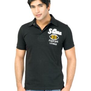 Status Quo Men Solid Black Tshirts
