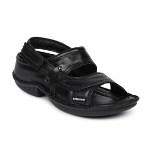 Red Chief Men Black Sandals