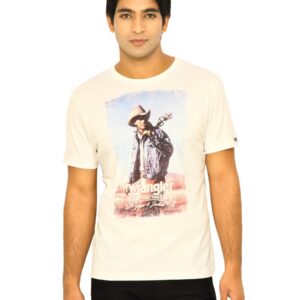 Wrangler Men Cream Mark Your Territory T-shirt