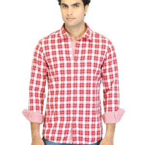 Turtle Men Check Red Shirt