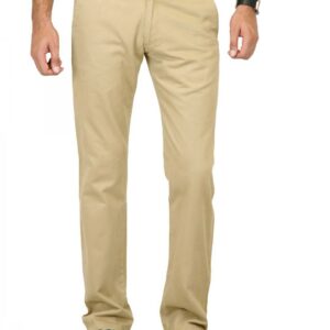Highlander Men Classic Chinos Beige Trousers