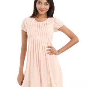 Wills Lifestyle Women Peach A-Line Dress