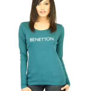 United Colors of Benetton Women Solid Green Top
