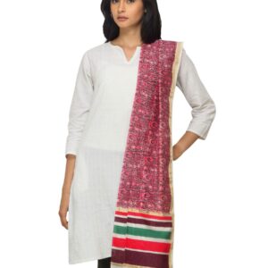 Fabindia Women Red Chanderi Dupatta