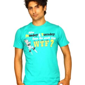 Probase Men's Wtf Turquoise T-Shirt