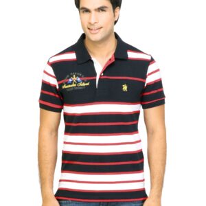 Arrow Sport Men Stripes Navy Blue Polo Tshirts