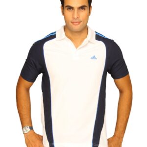 ADIDAS Men's Crkt Col White Polo T-Shirt