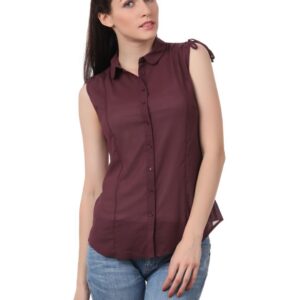 French Connection Women Burgundy Top