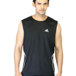 ADIDAS Men Black T-shirt