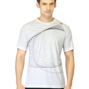 ADIDAS Men White Printed T-shirt