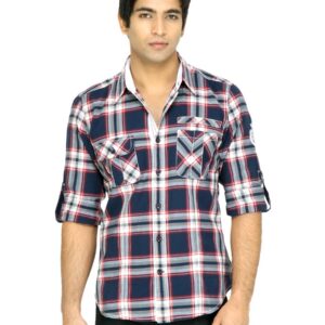 United Colors of Benetton Men Check Red Shirt