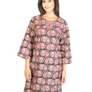 W Women Brown Printed Kurta