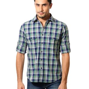 U.S. Polo Assn. Denim Co. Men Green & Blue Check Shirt