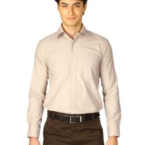 Mark Taylor Men Brown Striped Shirt
