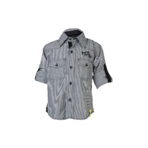 Gini and Jony Kids Boys Check Black Shirts