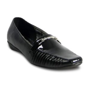 Catwalk Black Slip-on Flat Shoes