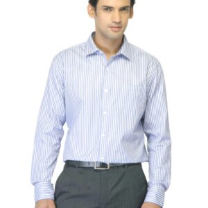 John Miller Men Striped Blue Shirt