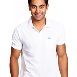 Adidas Men White Polo T-shirt
