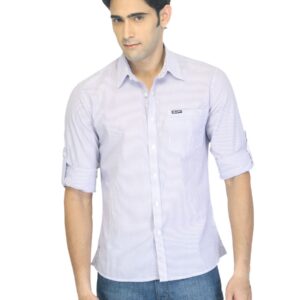 Wrangler Men Purple Striped Shirt
