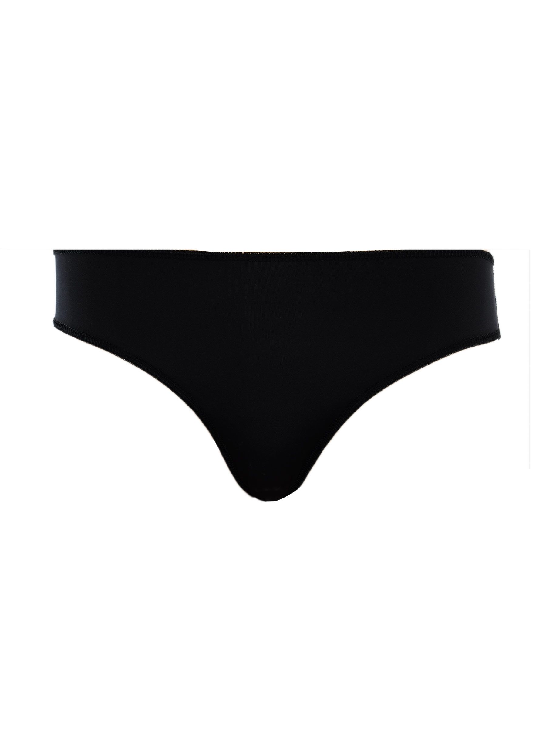 Enamor Women Black Mid-Rise Bikini Brief