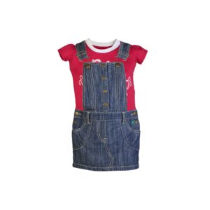 Palm Tree Kids Girls Red Saloppette Set