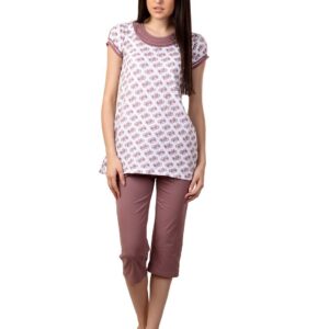 SDL by Sweet Dreams Women Printed Brown Night suits