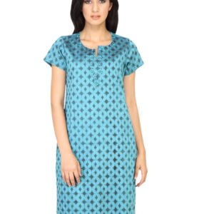 Vishudh Women Embroidary Blue Kurtas