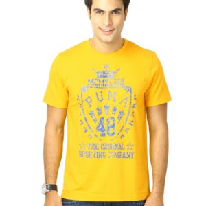 Puma Men puma shield tee Yellow Tshirts