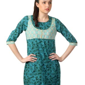Mother Earth Women Blue Kurta