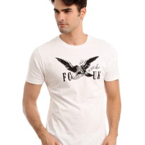 French Connection Men White Printed T-shirt
