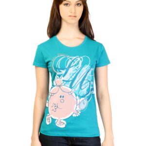 Little Miss Women Printed Blue T-shirt