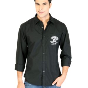 United Colors of Benetton Men Short Black Shirts